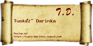 Tuskó Darinka névjegykártya